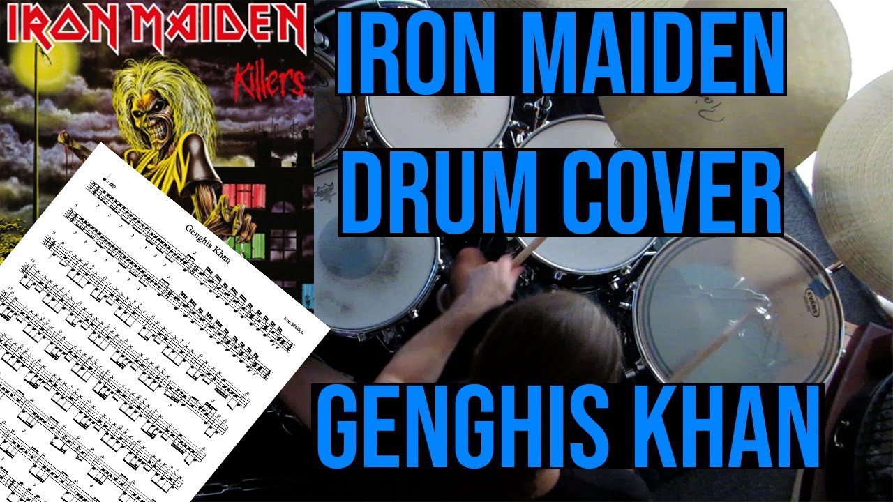 Iron Maiden - Genghis Khan | Drum Cover (Transcription pdf link below)