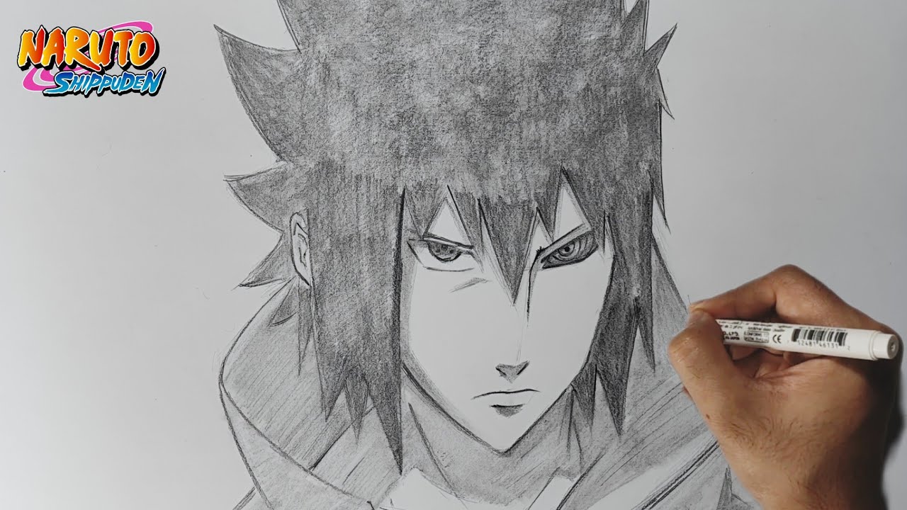 How To Draw Sasuke Uchiha | Step By Step | Naruto | Anime Drawing Tutorial