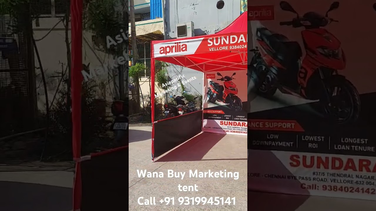 Aprilia Promotion Tent | Custom Printed Event Canopy Setup