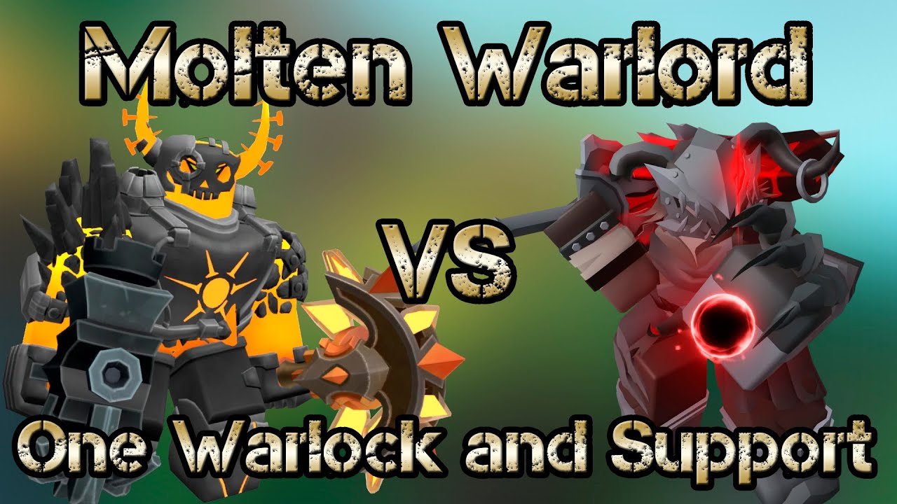 Molten Warlord VS One Warlock Roblox Tower Defense Simulator
