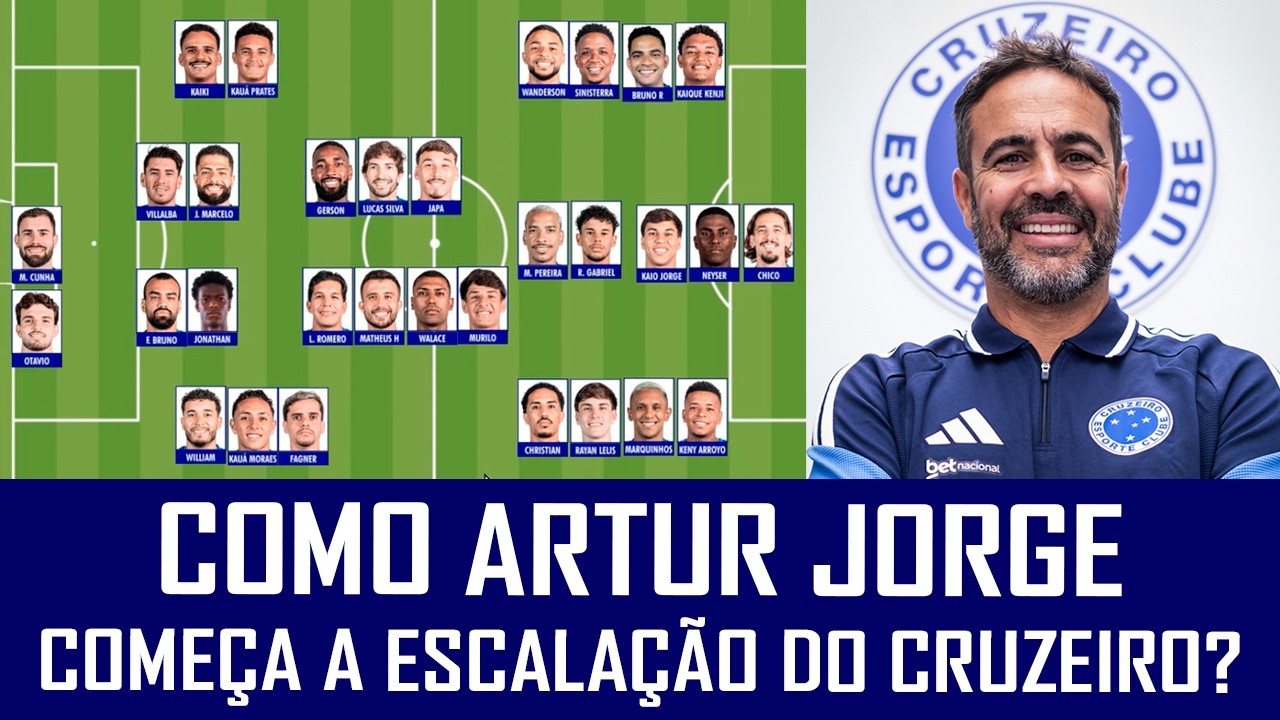 ESCALA&Ccedil;&Atilde;O DO CRUZEIRO - COMO ARTUR JORGE COME&Ccedil;A A MONTAR O TIME - AN&Aacute;LISE T&Aacute;TICA E ELENCO