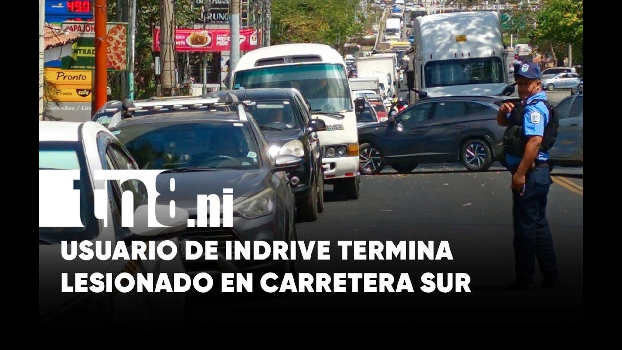 Colisión entre moto y taxi deja a usuario de InDrive lesionado en Carretera Sur