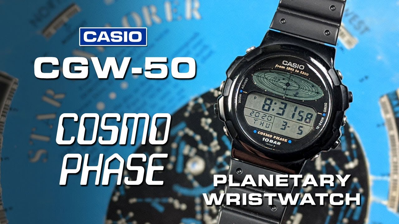 Casio Cosmo Phase CGW-50 | A vintage, retro, planetary wristwatch!