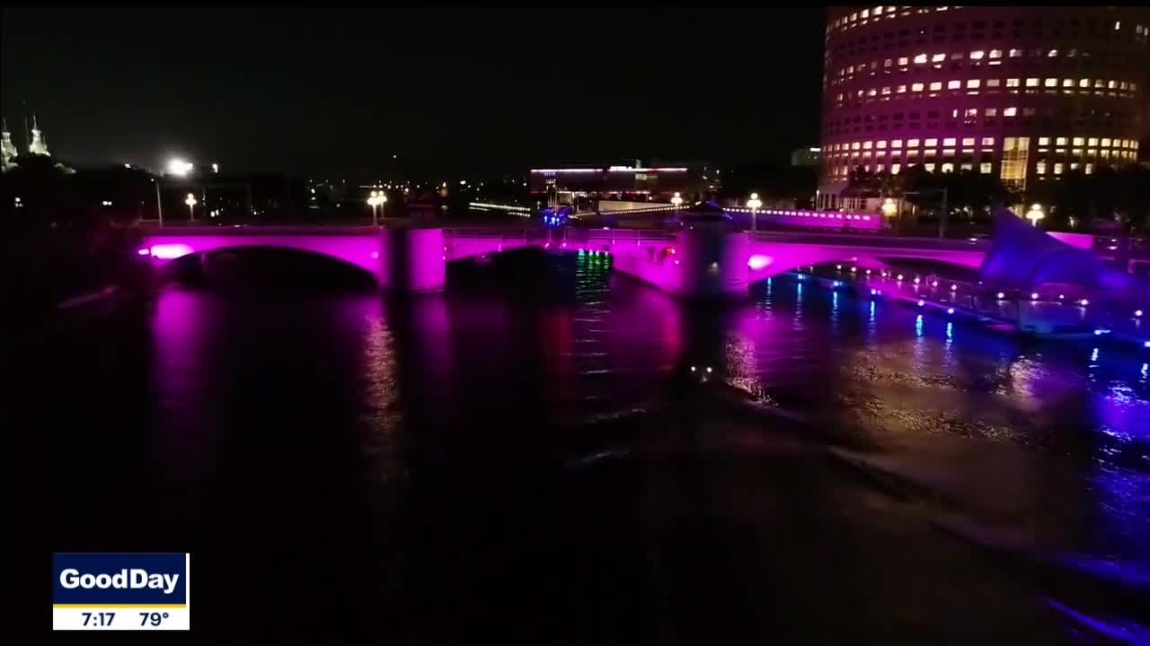 City of Tampa turns downtown bridges into works of art with lights