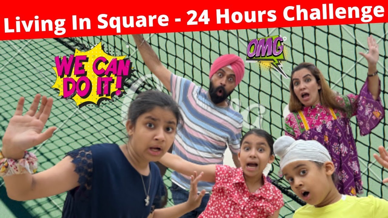 Living In Square - 24 Hours Challenge | Ramneek Singh 1313 | RS 1313 VLOGS