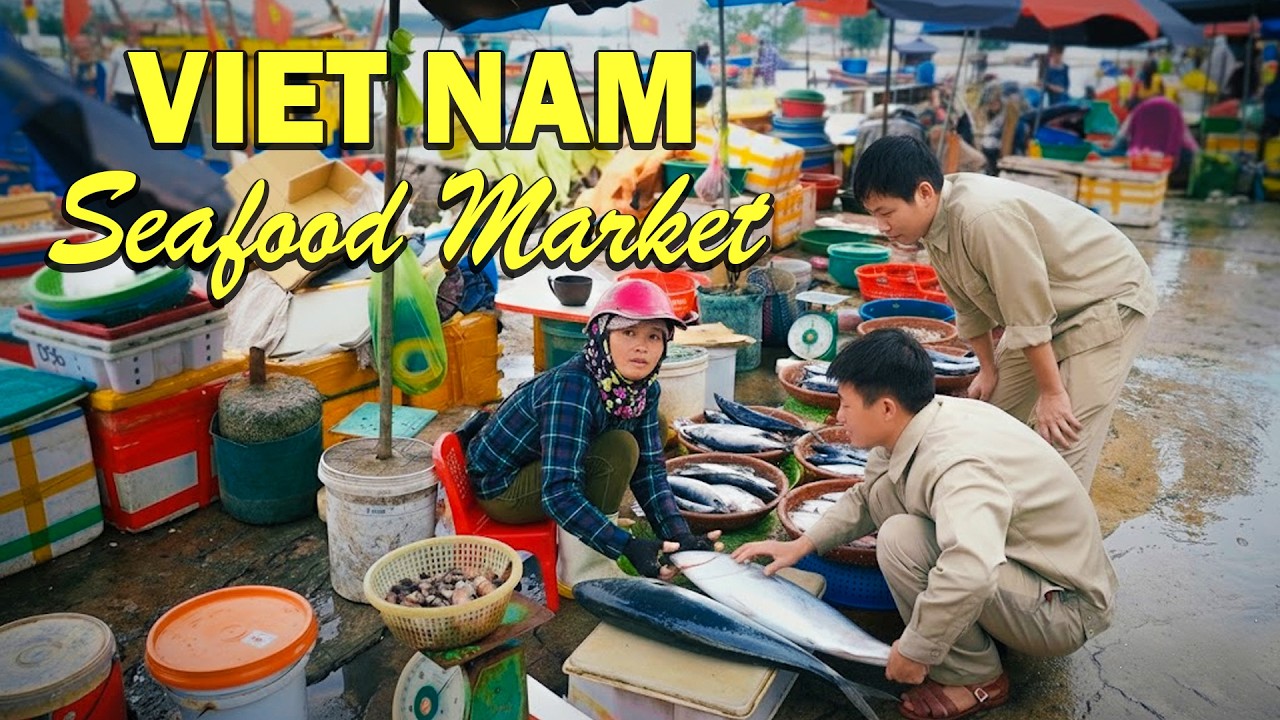 Seafood Market Morning | Giant Grilled Squid Party for the Neighborhood