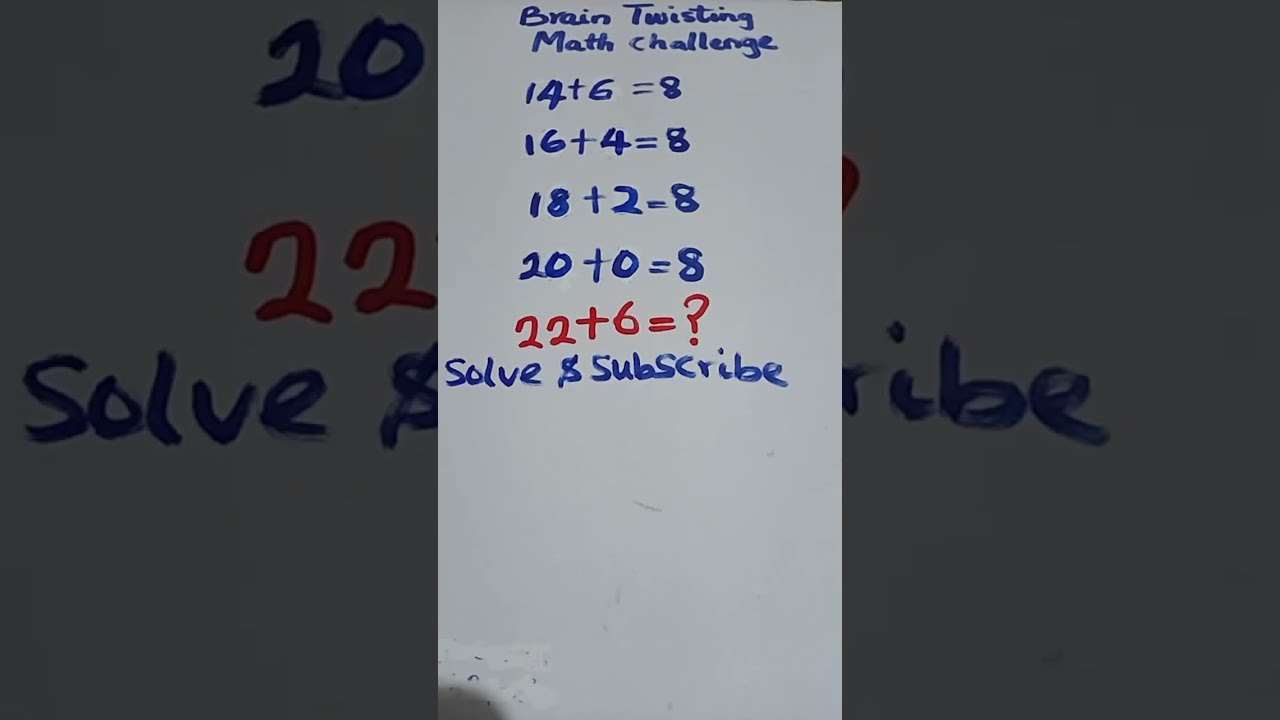 Brain Teaser For Smartminds Math13BF #math#iqquiz#live#mathematic#braintest#iqtest#shorts#quiz#maths