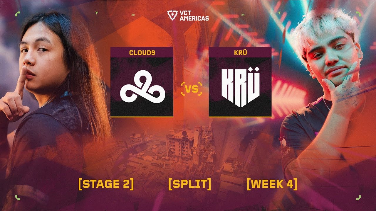 Cloud9 vs KRÜ Visa - VCT Americas Stage 2 - W4D1 - Map 2