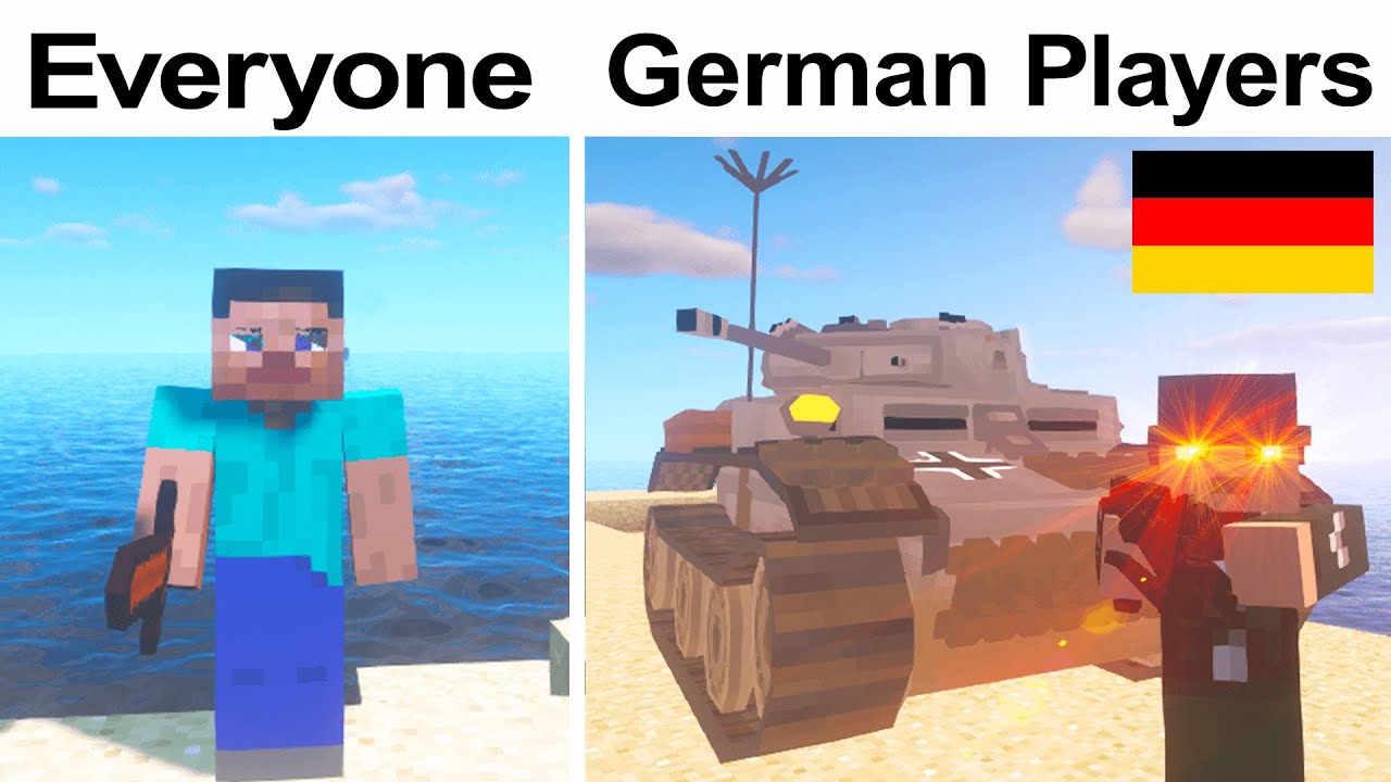 MINECRAFT: GERMAN PLAYERS vs NORMAL PLAYERS