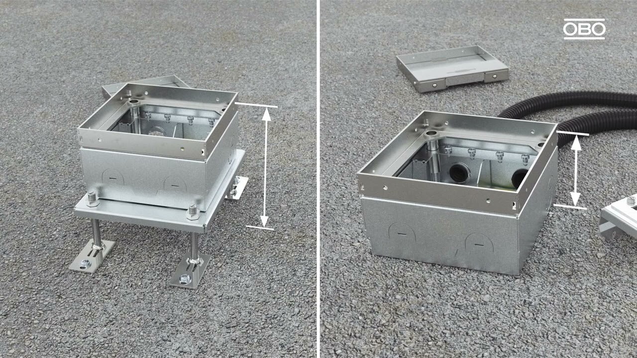 Installation Floor socket UDHOME-ONE Modul 45 - OBO Bettermann