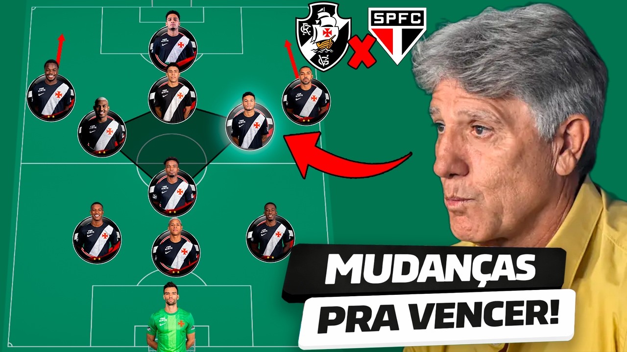 VEJA AS MUDAN&Ccedil;AS QUE RENATO GAUCHO PODE FAZER PRO VASCO VENCER O S&Atilde;O PAULO!