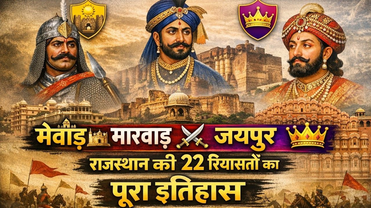 मेवाड़ 🏰 मारवाड़ ⚔️ जयपुर 👑 | राजस्थान की 22 रियासतों का पूरा इतिहास”