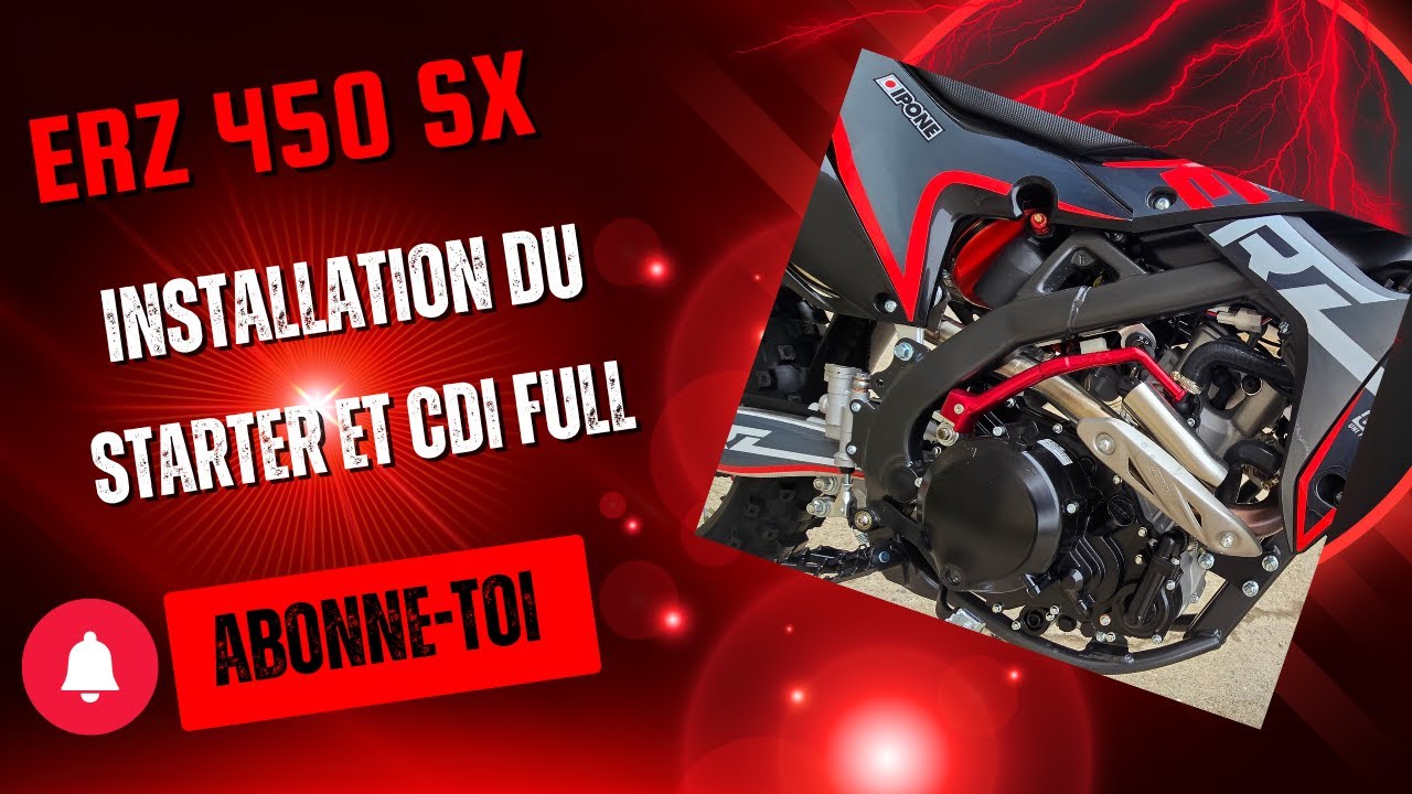 ERZ 450 SX  :  J'installe le starter déporté et un cdi FULL !!! 😍😊😉