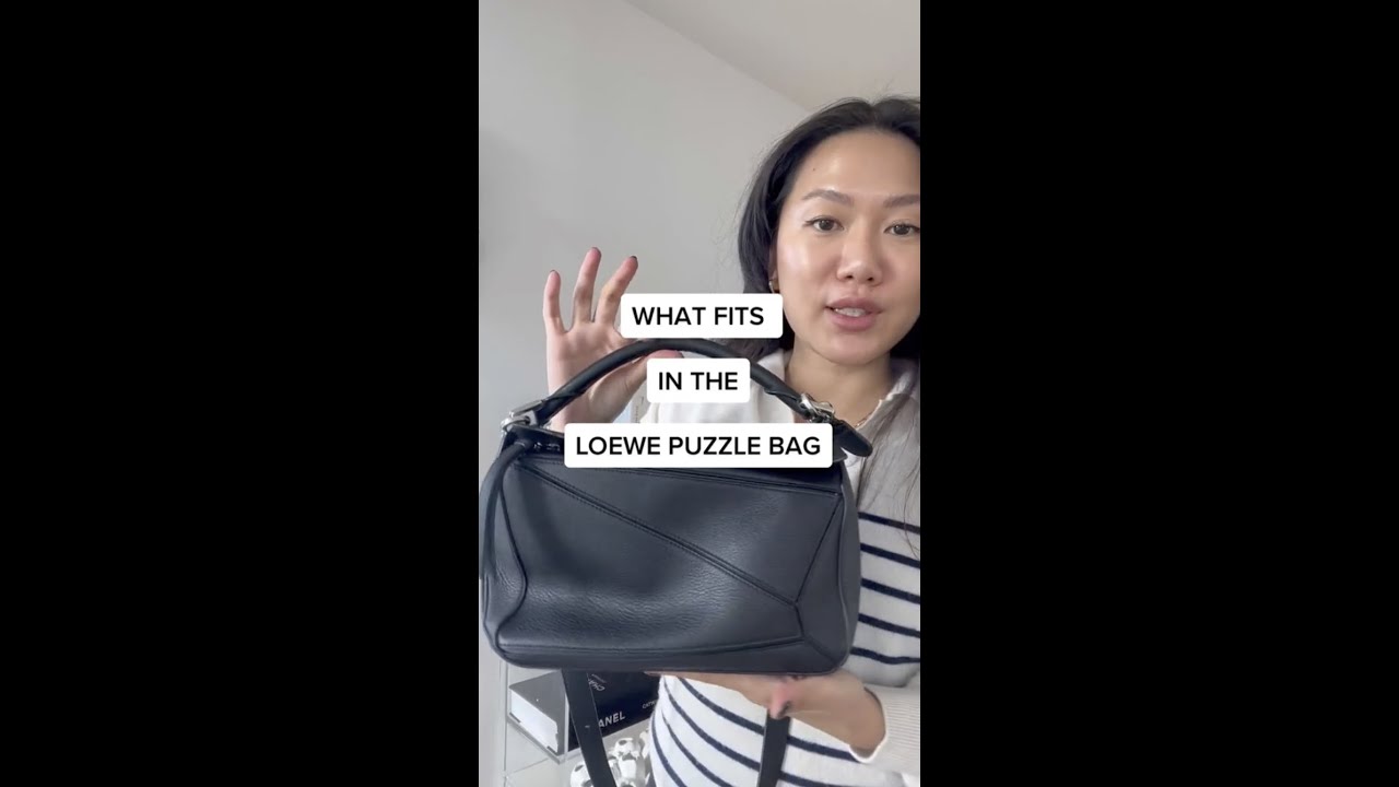 What fits in the Loewe Puzzle Bag?