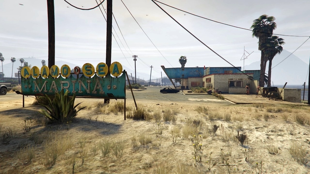 GTA V Enhanced | Silent Stroll Sandy Shores Loop (No HUD, Max Graphics)