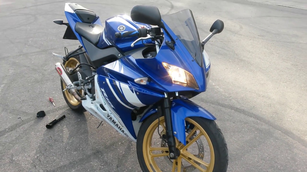 Yamaha Yzf-r125 (250cc, 32hp) Ahm Racing Full Exhaust Soundcheck And Flyby