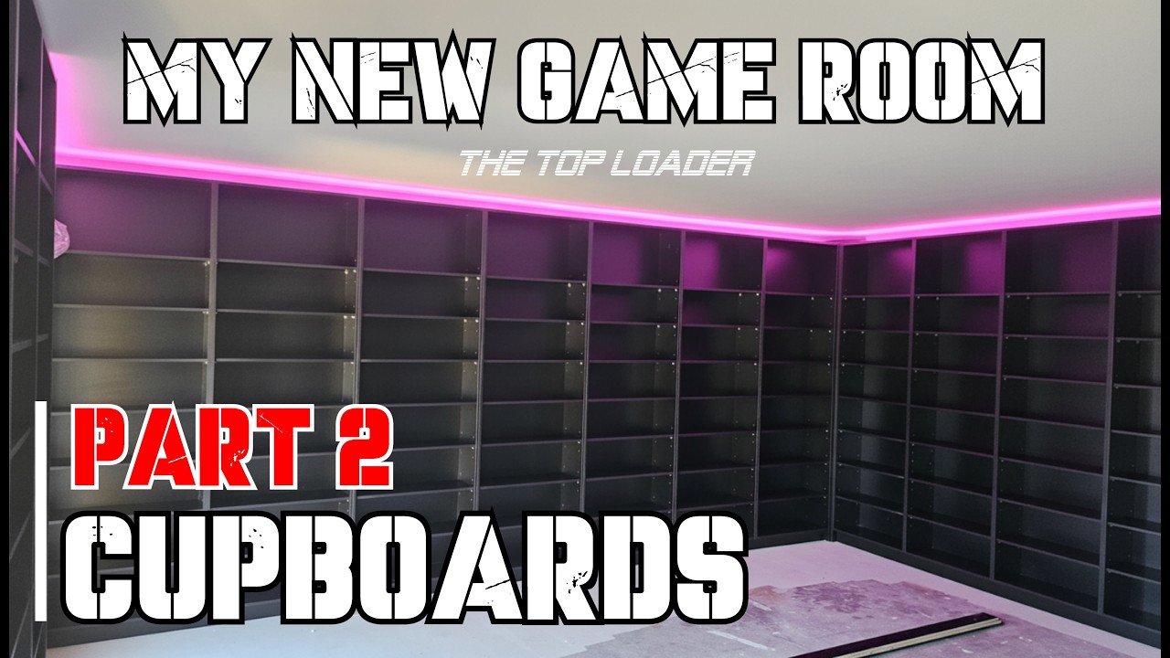 THE CUPBOARDS GO IN !!  | We BUILT a NEW GAME ROOM - PART 2 - #retrogaming #gameroom #games