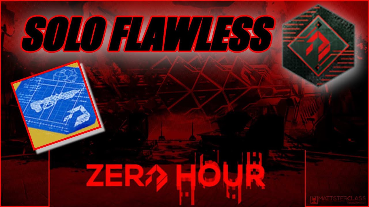 Solo FLAWLESS ZERO Hour - How To Get The Outbreak Perfected Schematics - Destiny 2 WARLOCK