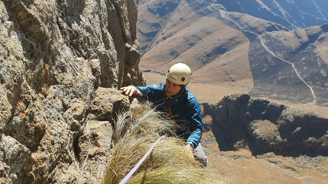 Climbing Sentinel Peak, Drakensberg