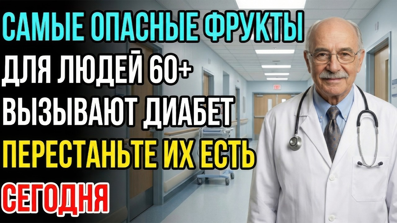 Остерегайтесь, люди 60+! 4 фрукта, провоцирующих диабет, против 4 фруктов, предотвращающих инсульт.