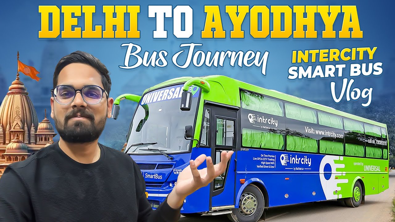 అయోధ్య కి వెళ్తున్న || Delhi To Ayodhya Intercity Smart Bus Vlog | Ayodhya Bus Journey | HNmotovlogs