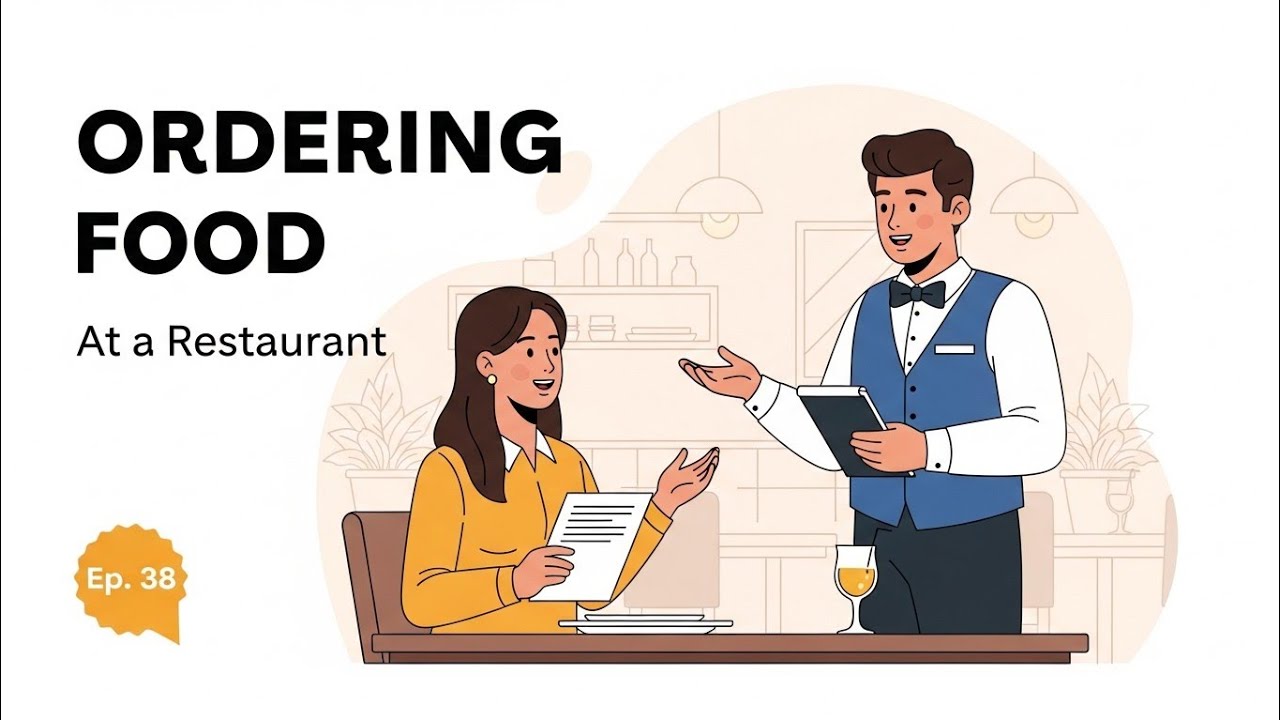Restaurant English Conversation for Beginners –EP 38 | English Podcast for Easy English Conversation