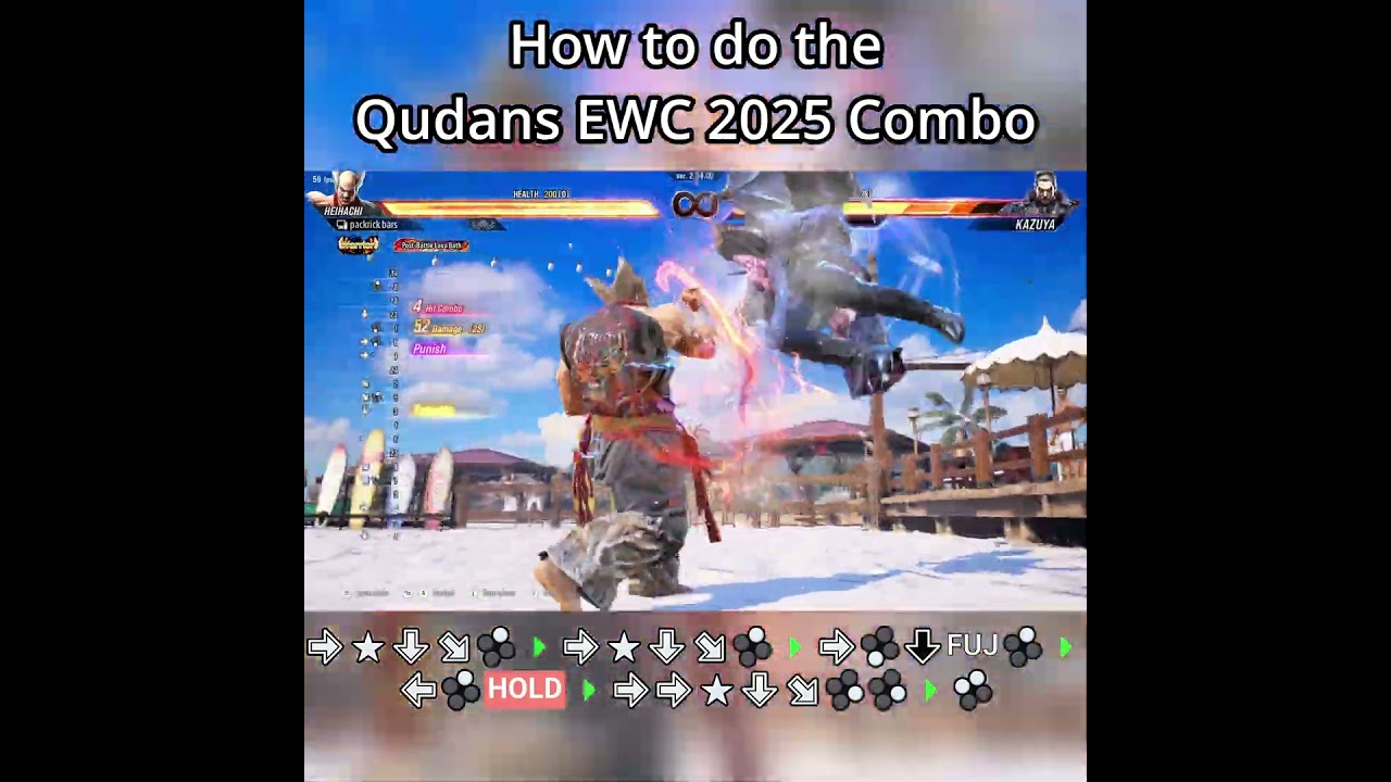 How to do the Qudans combo from EWC 2025 #tekken8 #heihachi #gaming #combo #qudans