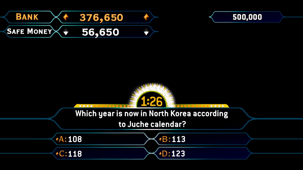 WWTBAM? Competitive - 500,000 Question [Check Description]