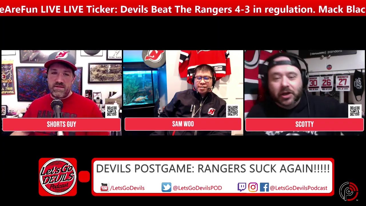 Mack Black 47 Saves, Jack Hughes 2 Goals Beat Down Rangers 4-3[DEVILS POSTGAME]