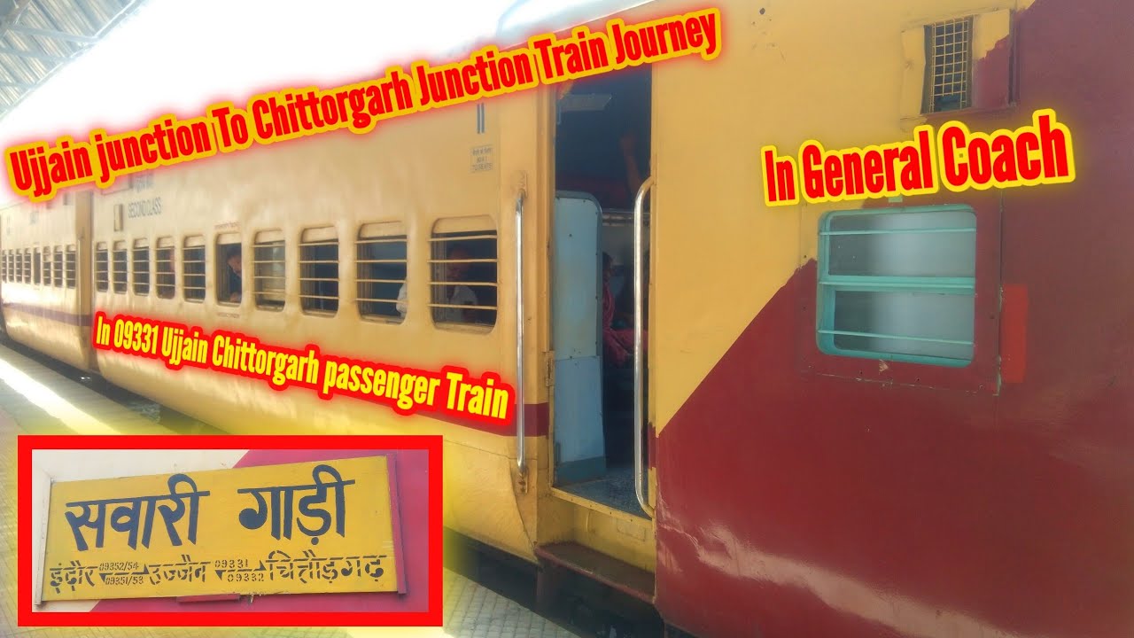 Ujjain to Chittorgarh Junction train journey in 09331 Ujjain Chittorgarh passenger train | #vlog .