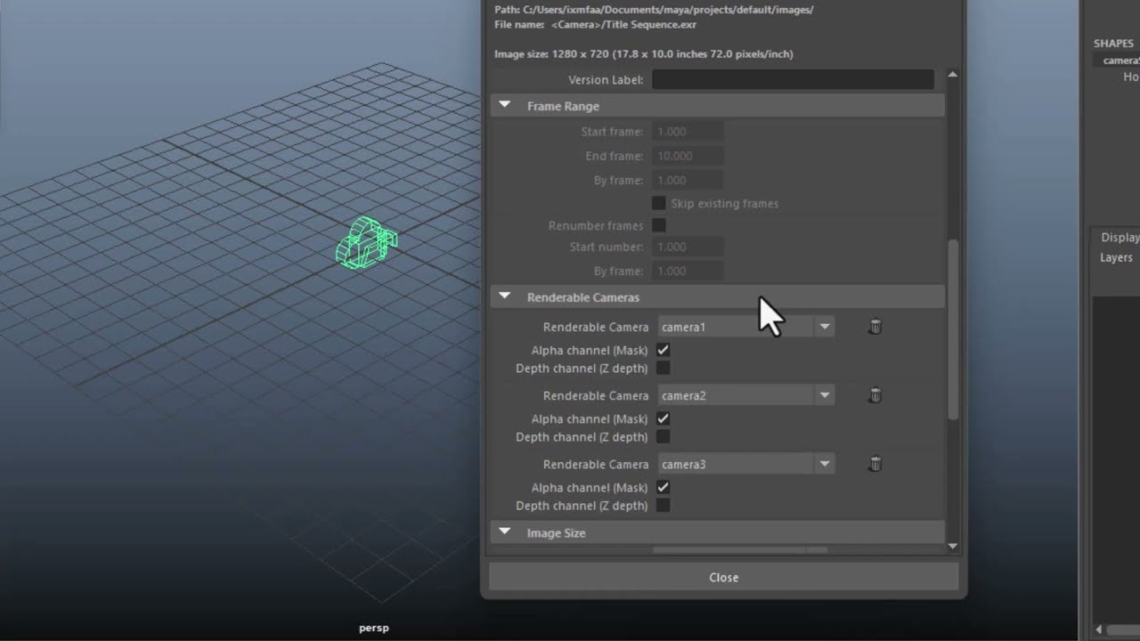 Рендеринг последовательности изображений в Maya &mdash; Настройки рендеринга