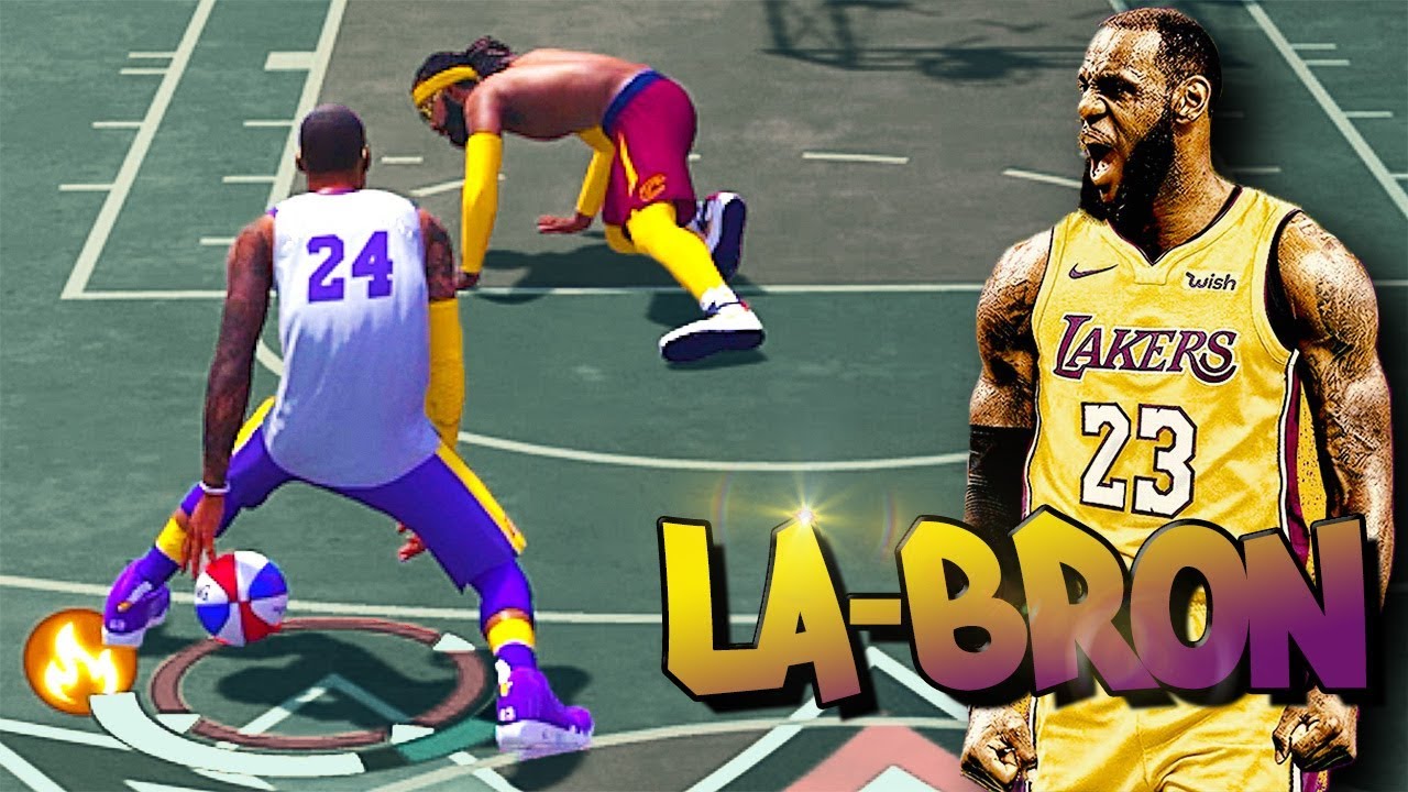 LeBron James Build in LA at The Park Breaking ANKLES & Getting POSTERS? - NBA 2K18 3v3