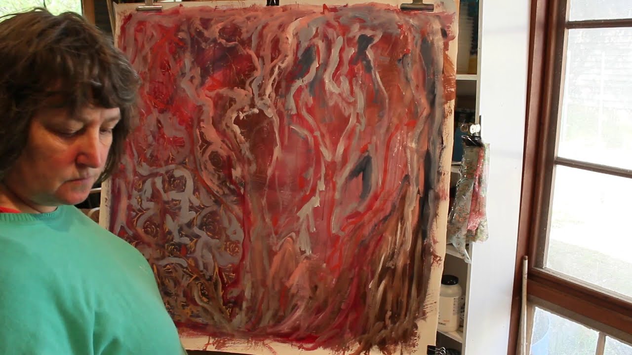 Working Large. Floral art.