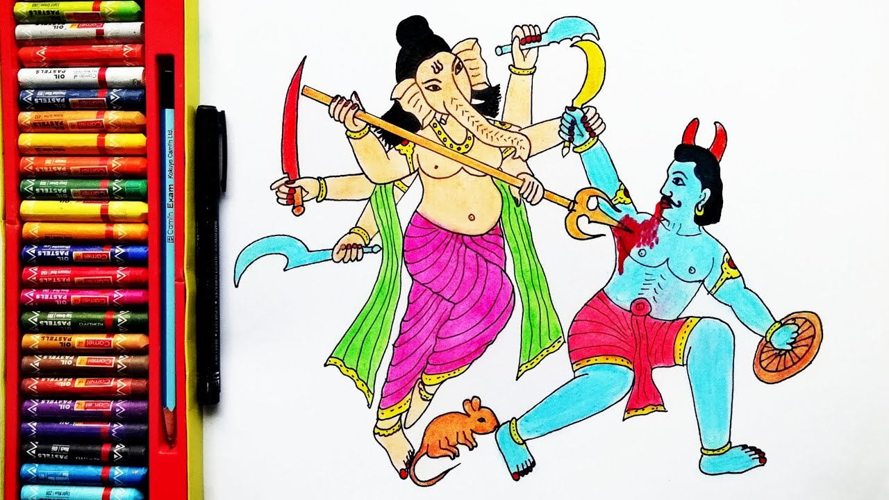 How to Draw Lord Ganesha Step by step | Ganesh Drawing | by Drawing Art
