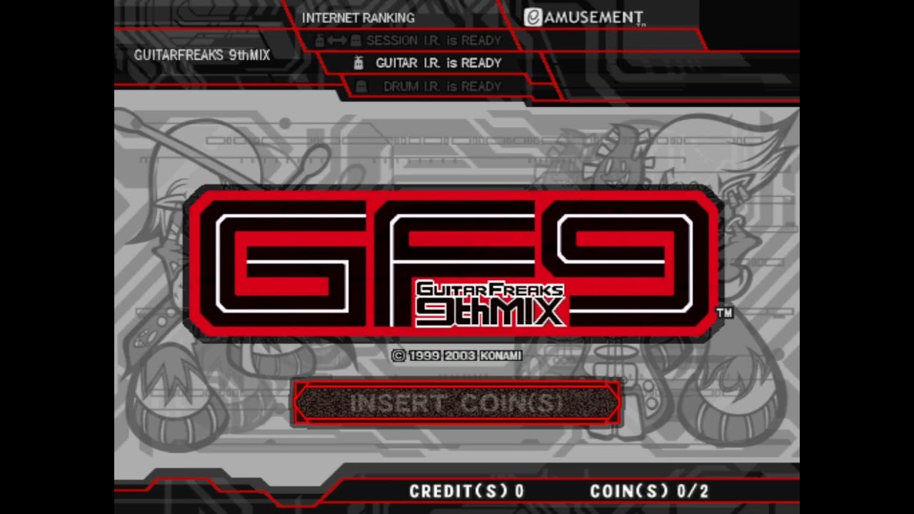GUITARFREAKS 9thMIX Title Screen & Attract e-AMUSEMENT