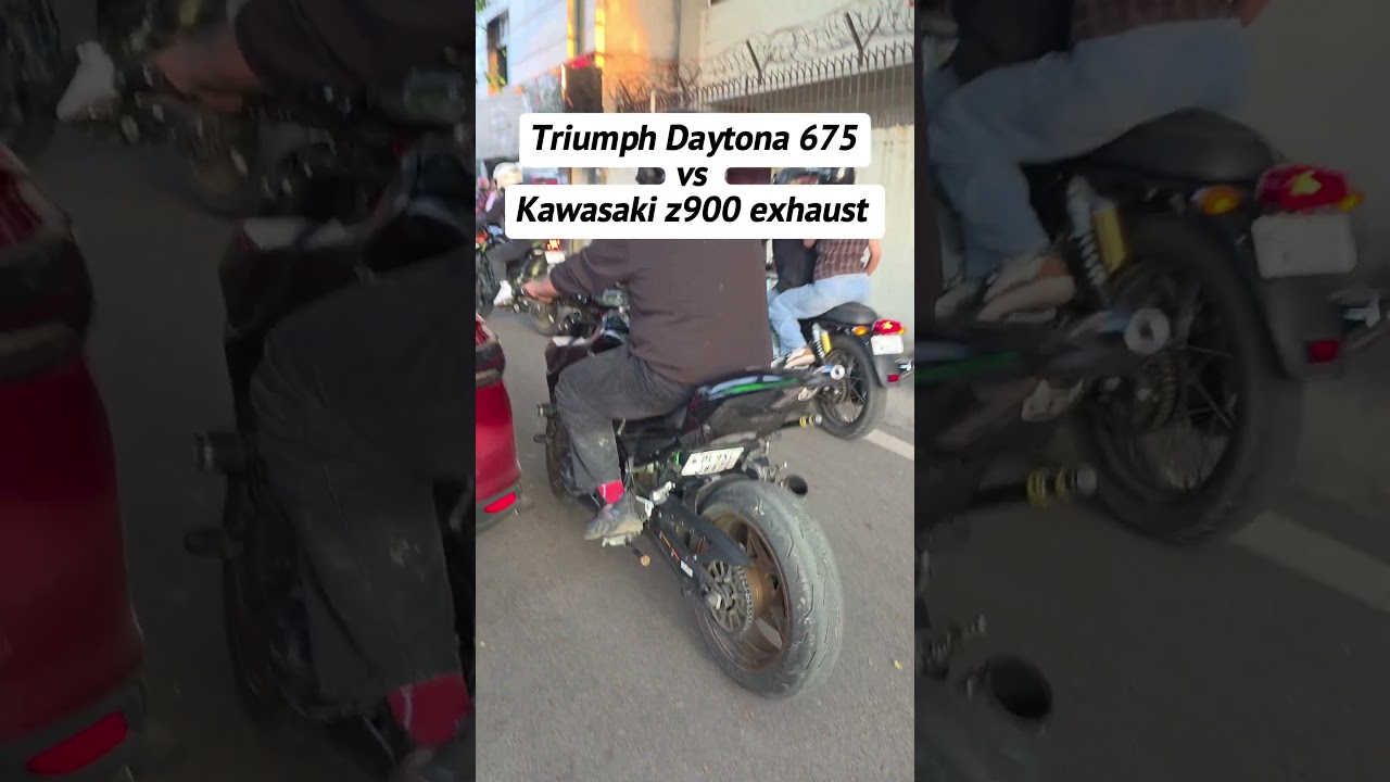 Triumph Daytona 675 vs Kawasaki Z900 !! 😭
