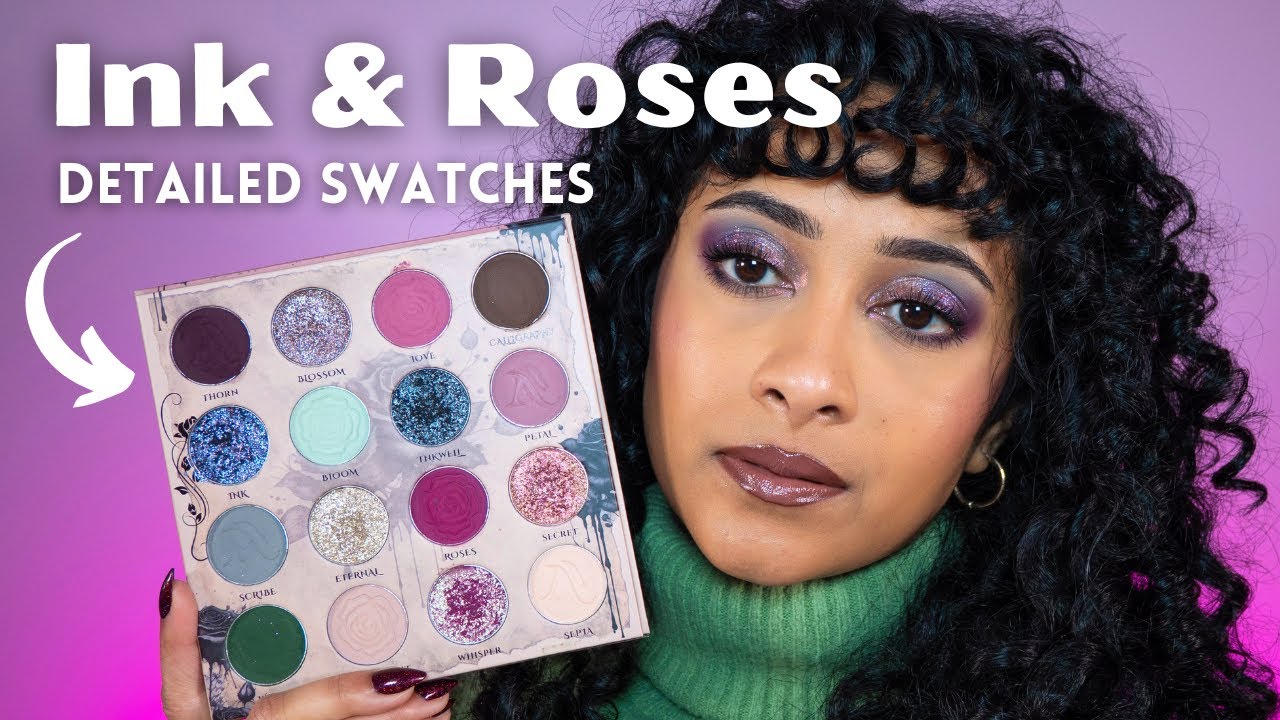 Arttitude Cosmetics Ink & Roses Collection | Detailed Swatches, Makeup Tutorial, First Impressions