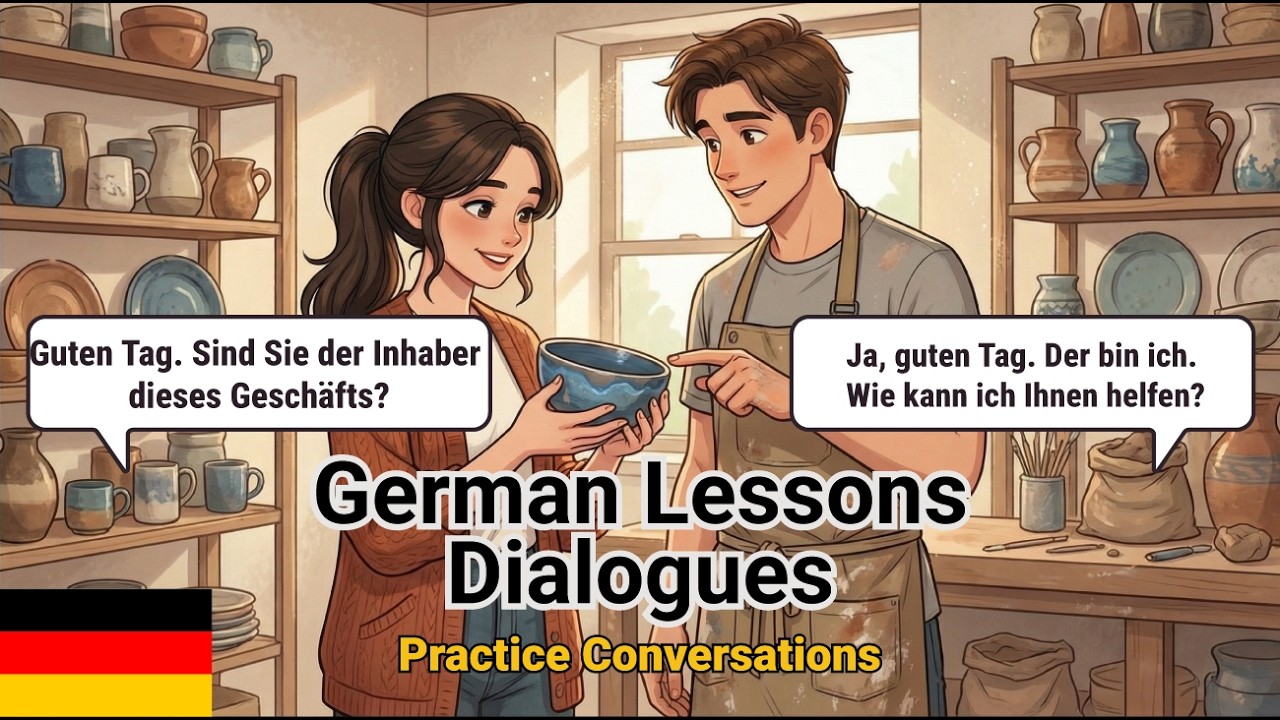 10 Easy German Conversations | Asking for Permission | A2-B1