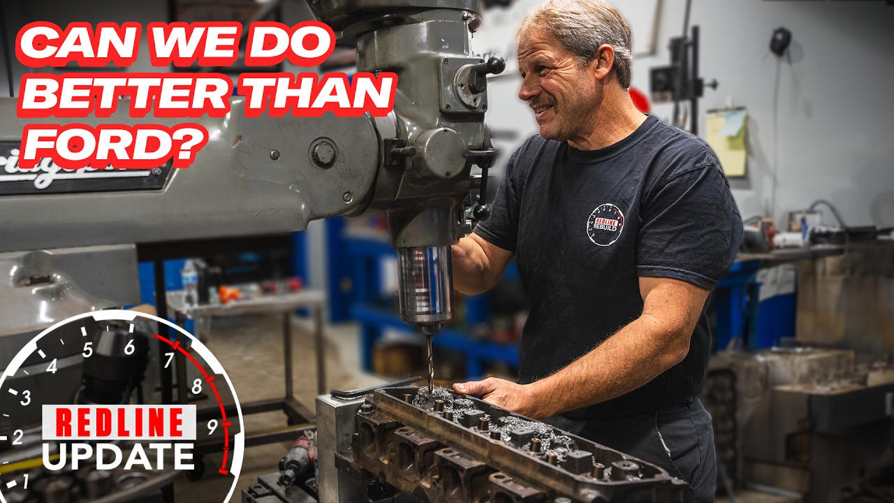 Crusty Ford V-8 engine from our Pantera goes to the machine shop