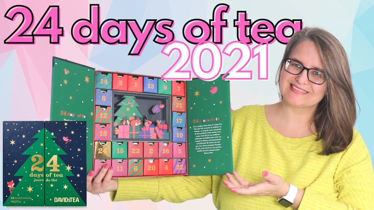 DAVIDsTEA 24 days of tea 2021 - tea advent calendar - with SPOILER ALERT!