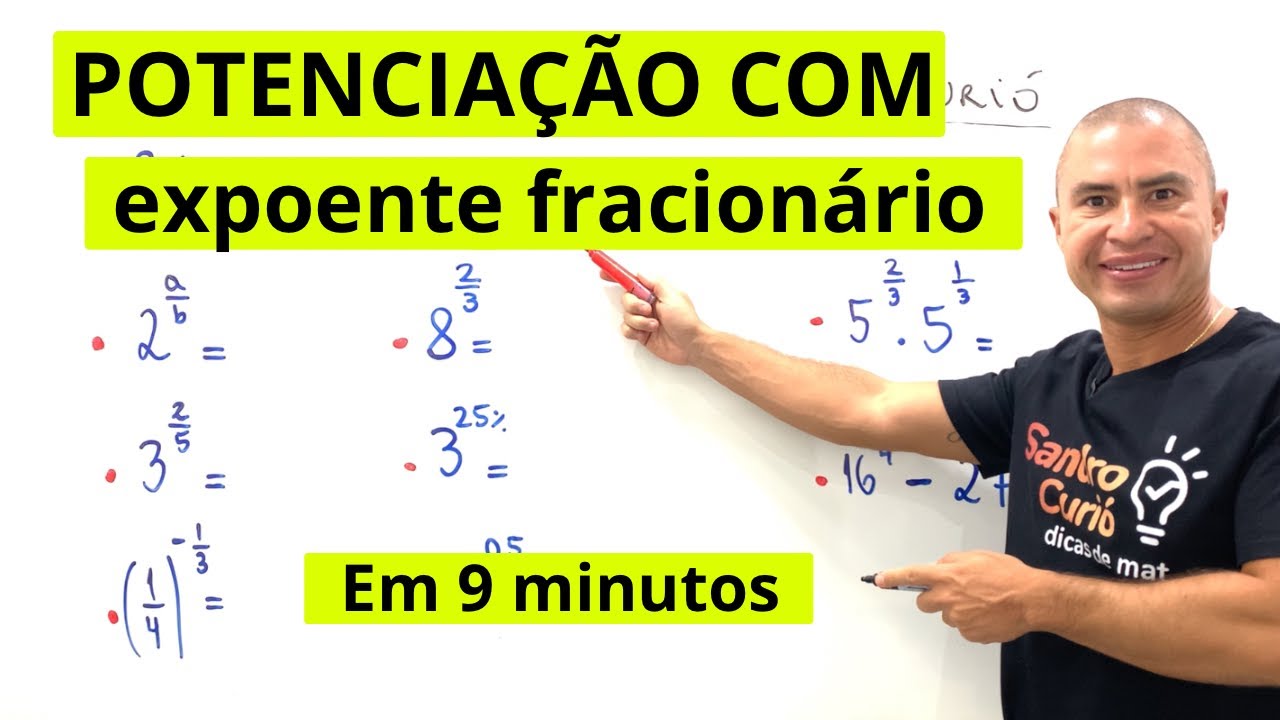 POTENCIA&Ccedil;&Atilde;O COM EXPOENTE FRACION&Aacute;RIO | R&Aacute;PIDO e F&Aacute;CIL