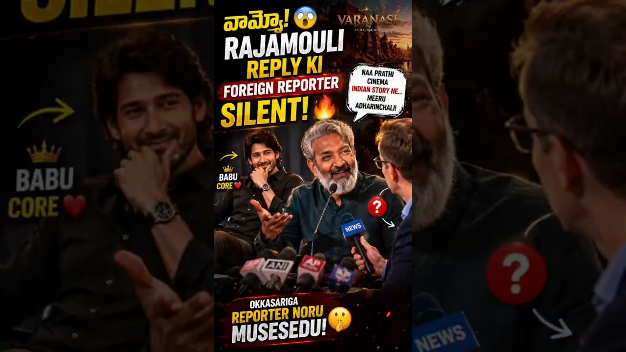 😱 OMG! Foreign Reporter Left Speechless by Rajamouli's Reply! 🤯💥|#varanasi #shorts #shortsfeed #v...