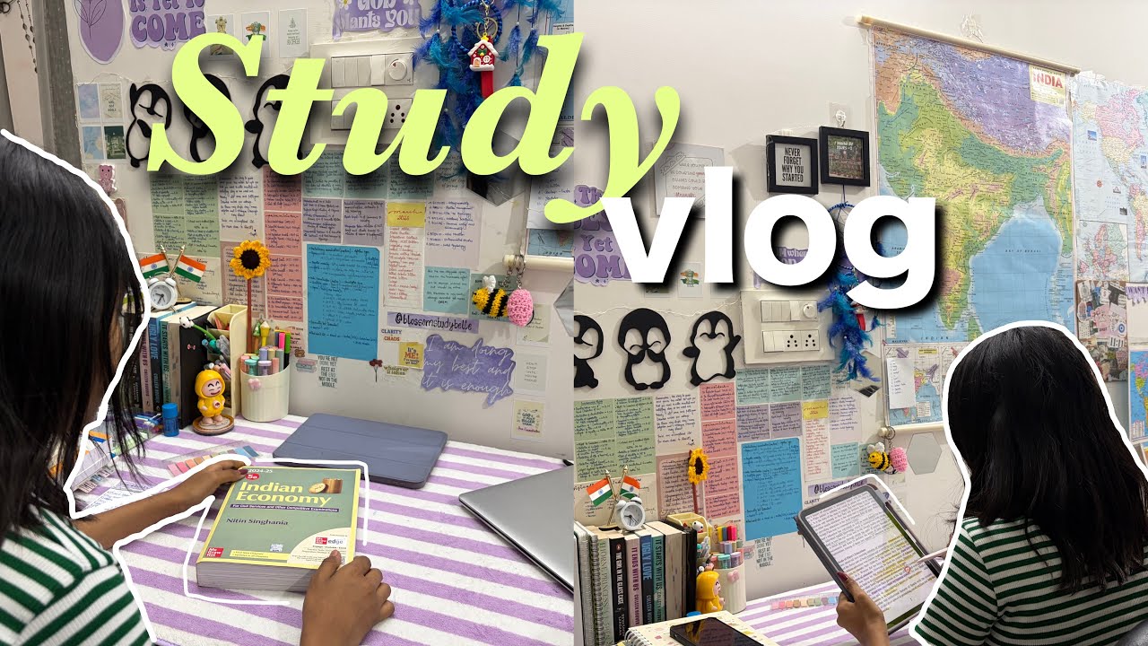 📖Study Vlog| UPSC| Maths🧮 | Productive study session ☕️🫧