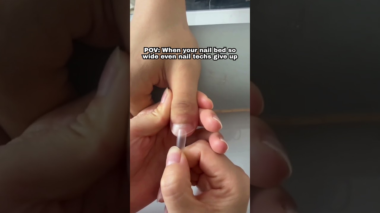 POV: When your nail bed so wide even nail techs give up 😭 #relatableaf