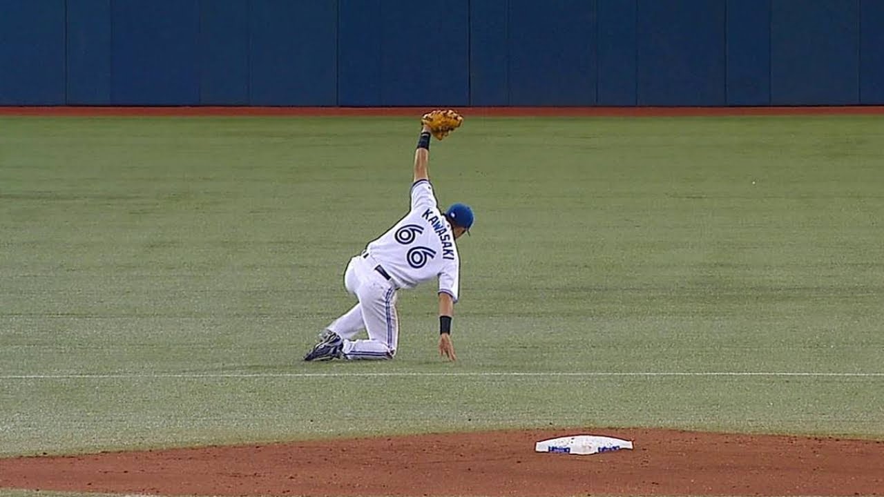 Kawasaki's diving grab