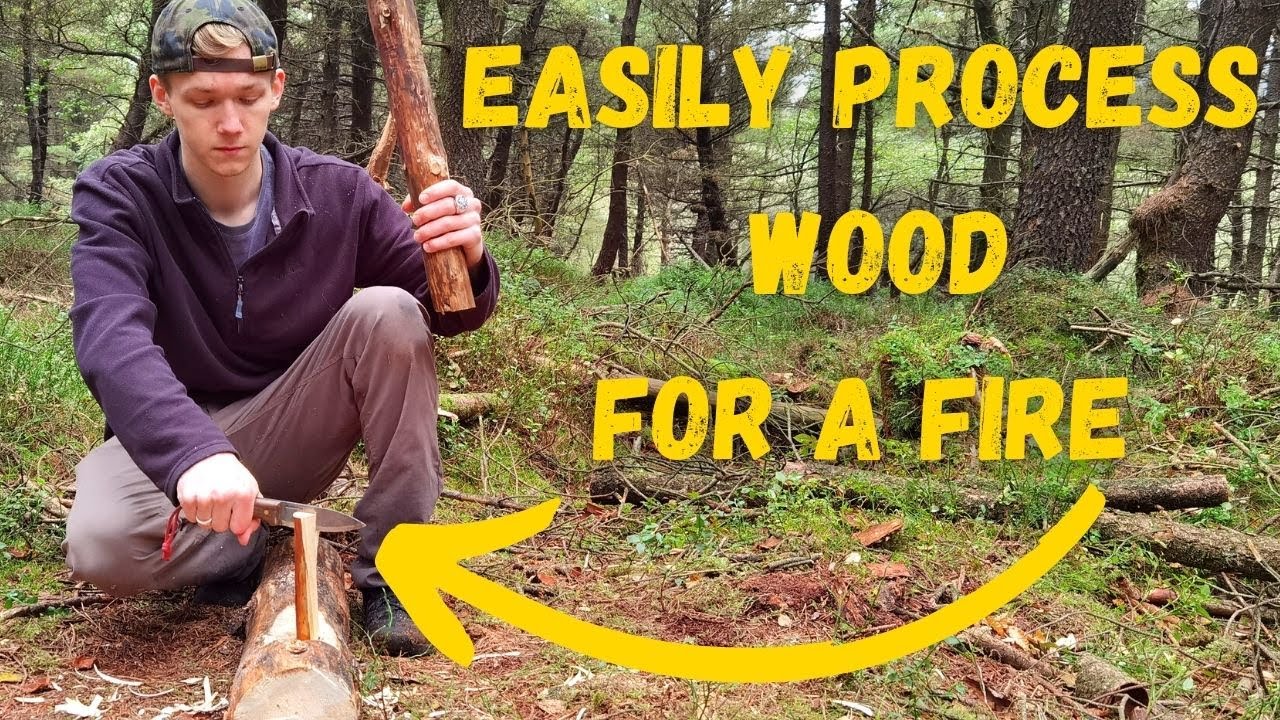 How to baton and process wood for a fire.