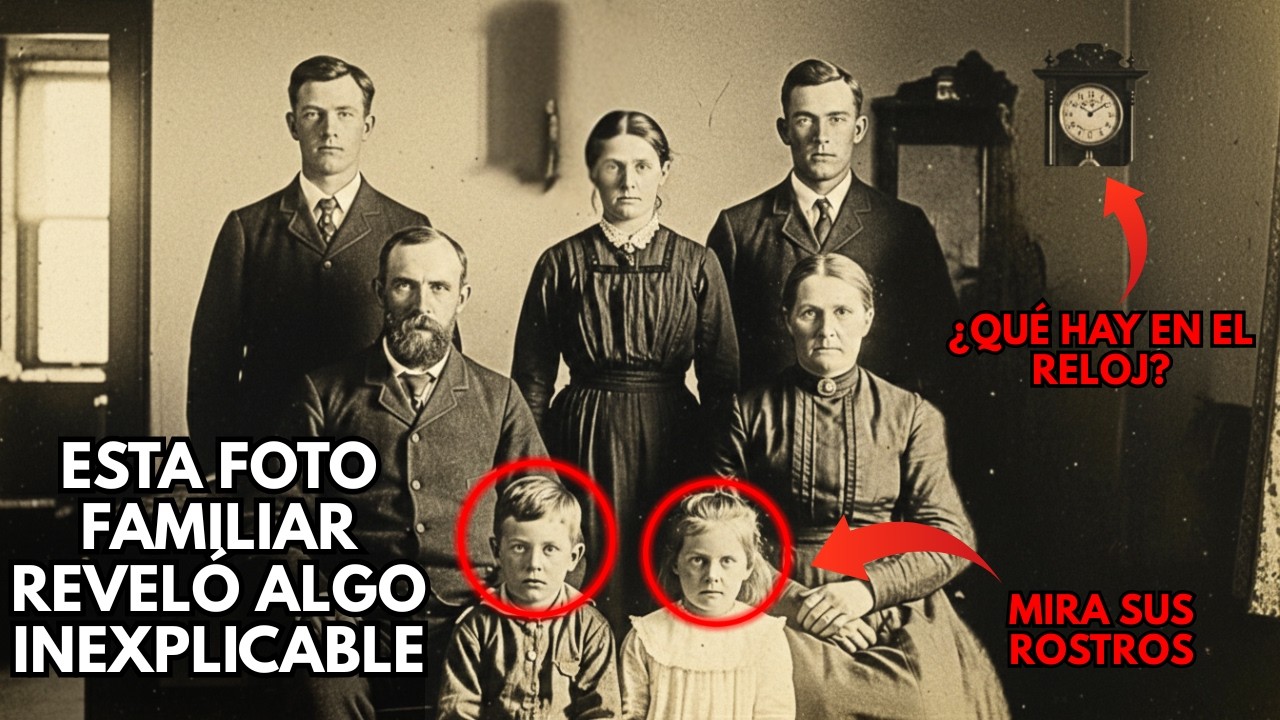 Descubren Foto Familiar de 1889 — Archivistas Quedan PARALIZADOS al Hacer Zoom en el Reloj 😱
