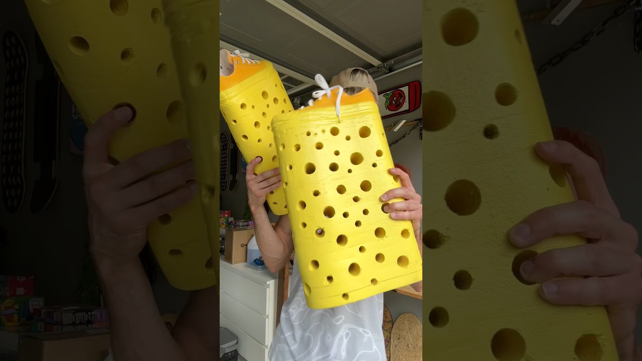 Worlds Tallest Platform Cheese Shoes Ever!! ⚠️