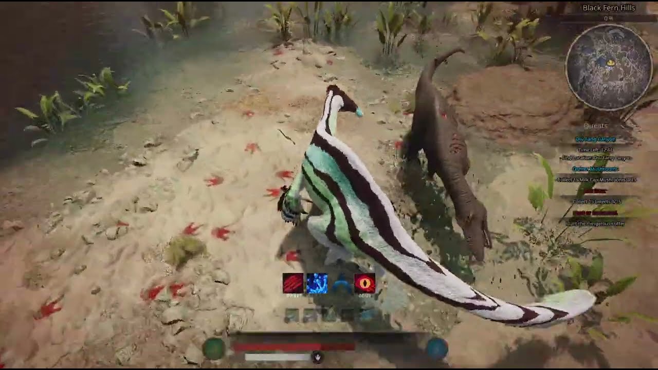 Path of Titans Deinocheirus vs 2 carcharodontosaurs