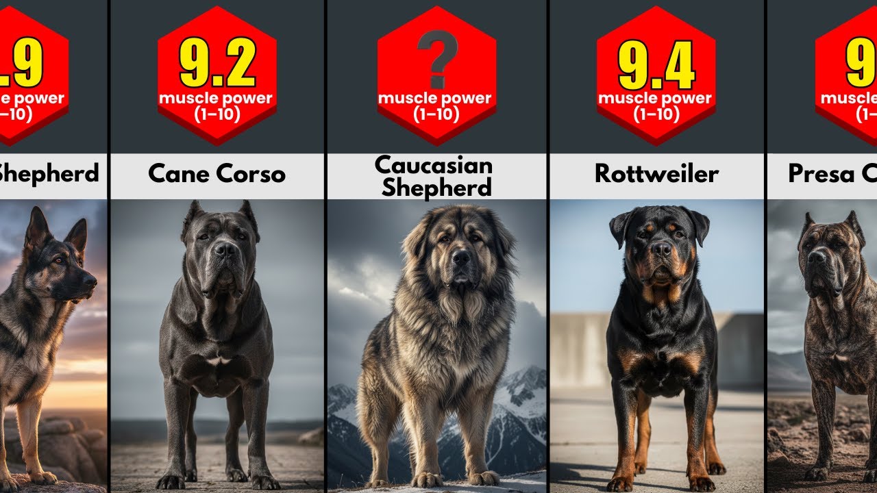 Top 50 STRONGEST Dog Breeds Ranked by Muscle Power (Not Size)
